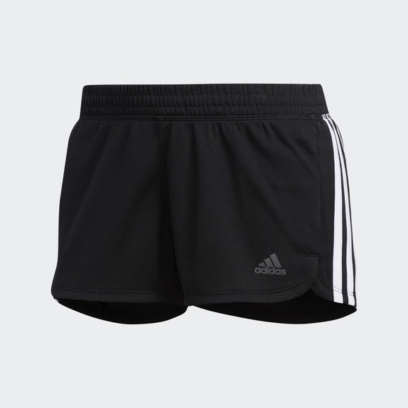adidas Originals Pants - Adidas Pacer 3-Stripes Knit Shorts - Black / White XS - Like New